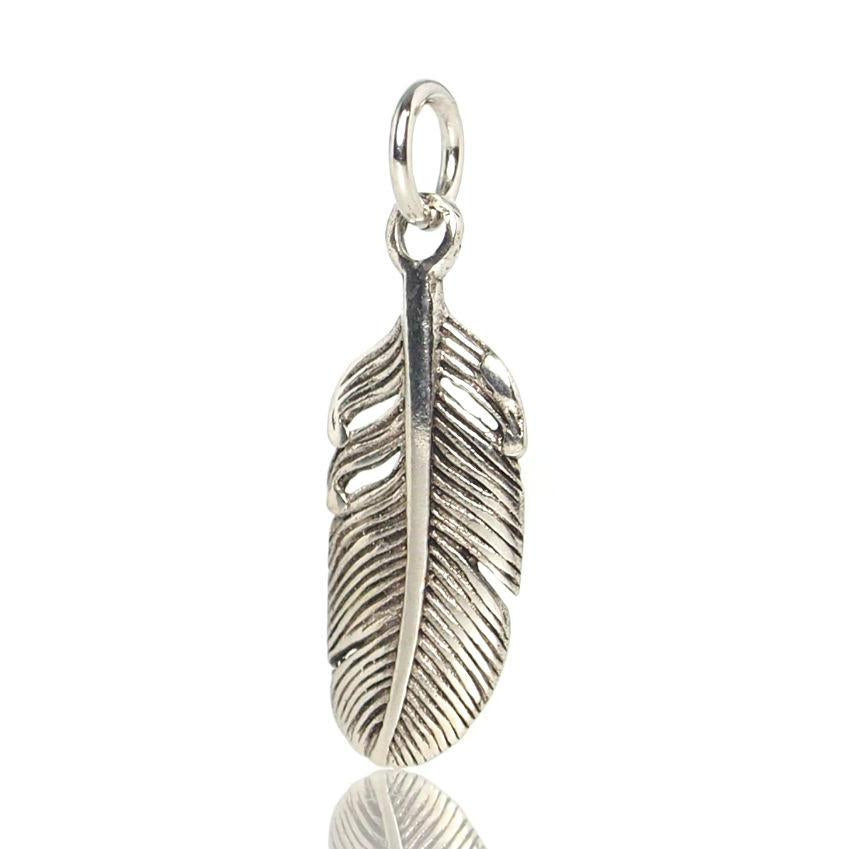 Sterling Silver Billowy Feather Pendant