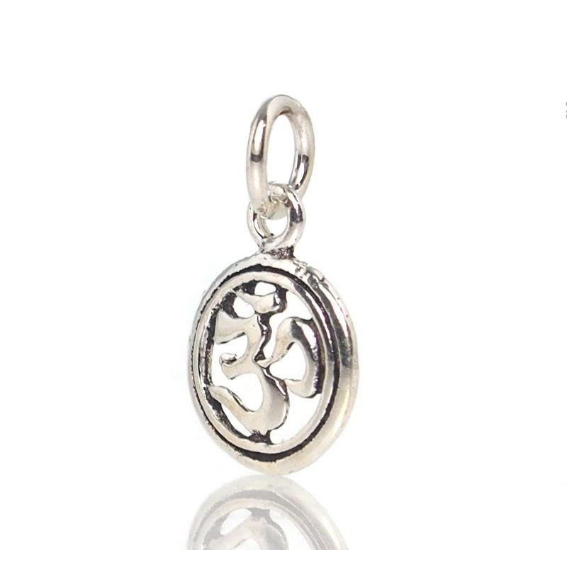Sterling Silver Tiny Om Pendant/Charm