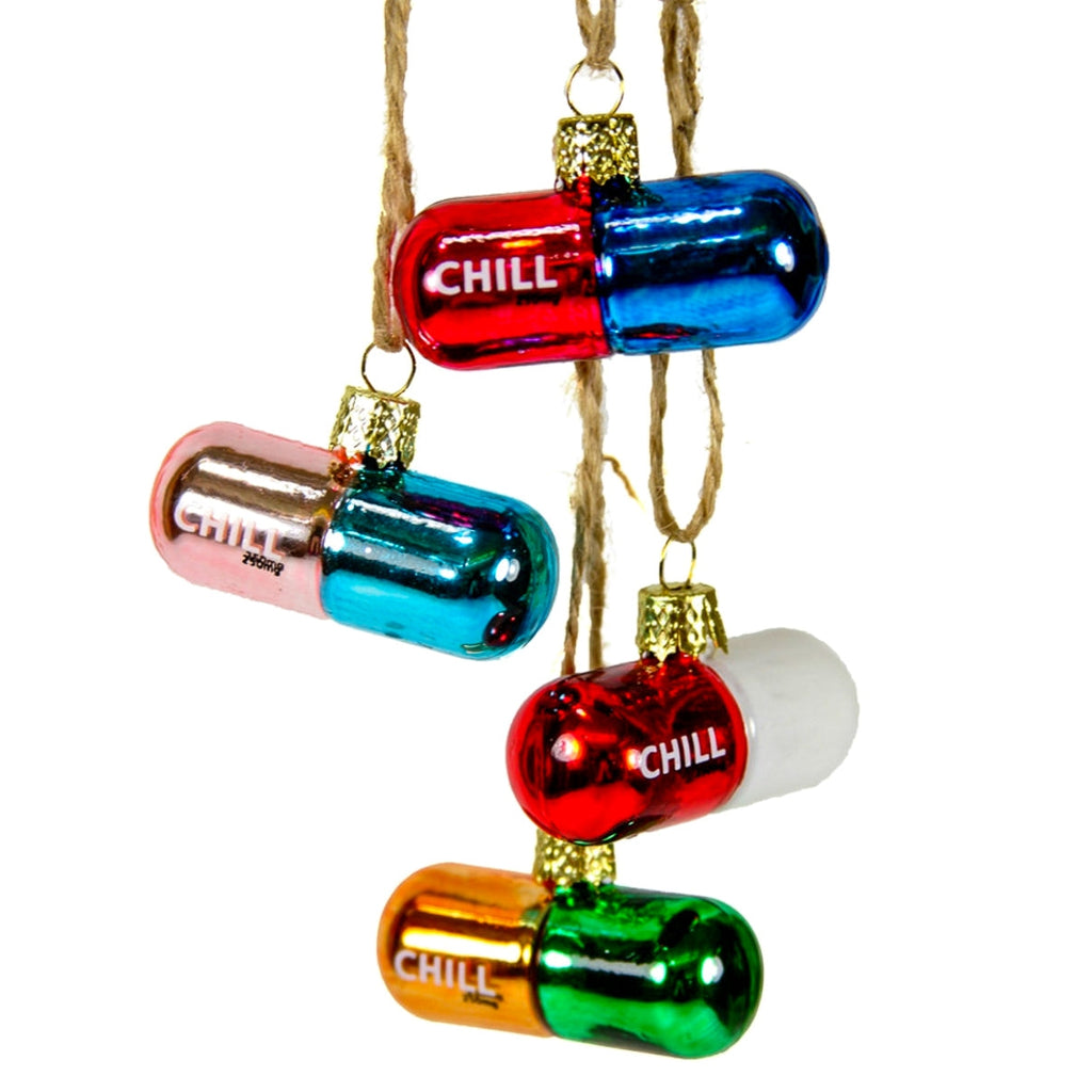 Take a Chill Pill Ornaments