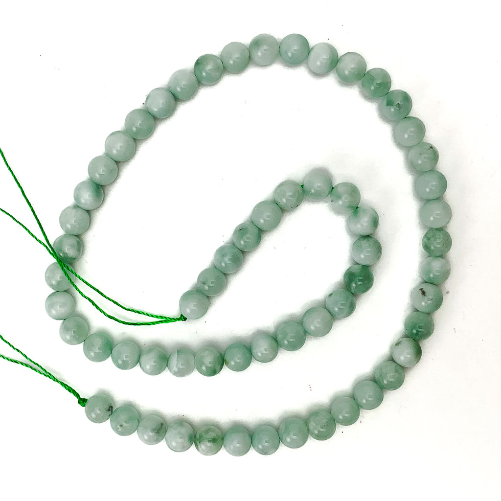 Green Angelite Smooth Rounds in 6mm and 10mm