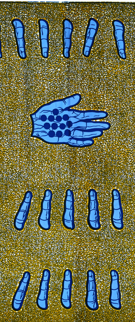 Textile 8: Wax Block Print "The Powerful Hand"
