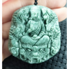 Certified Green Natural Type A Jadeite Guanyin Kwan Yin God Nine Dragons Pendant