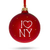 Big Apple Affection: I Love New York Ball Ornament