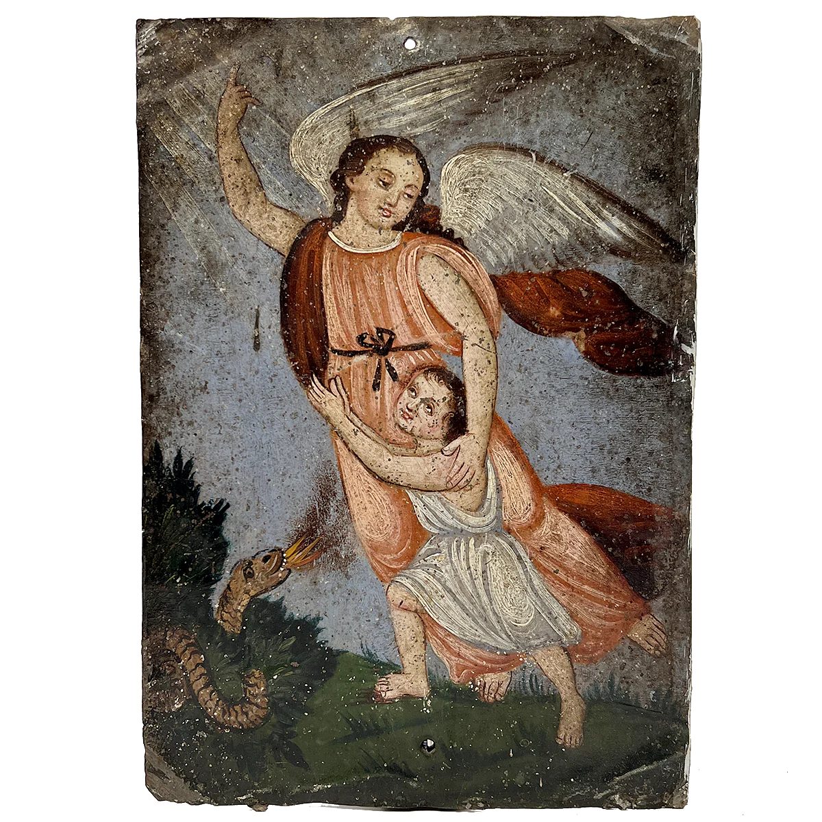 19th Century Mexican Guardian Angel Retablo by Concepción Ávila – Beads ...