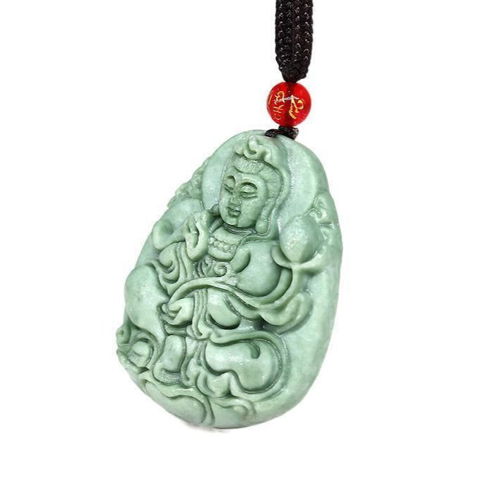 Jade Kwan Yin Pendant Necklace #120-1230