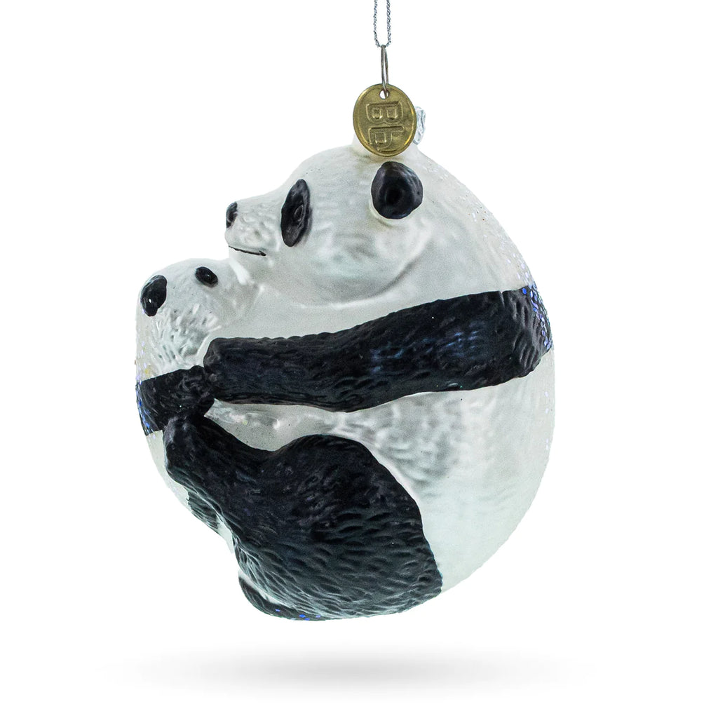 Mama and Baby Panda Ornament