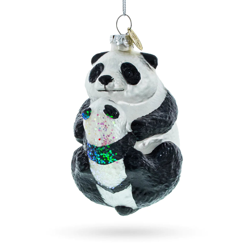 Mama and Baby Panda Ornament