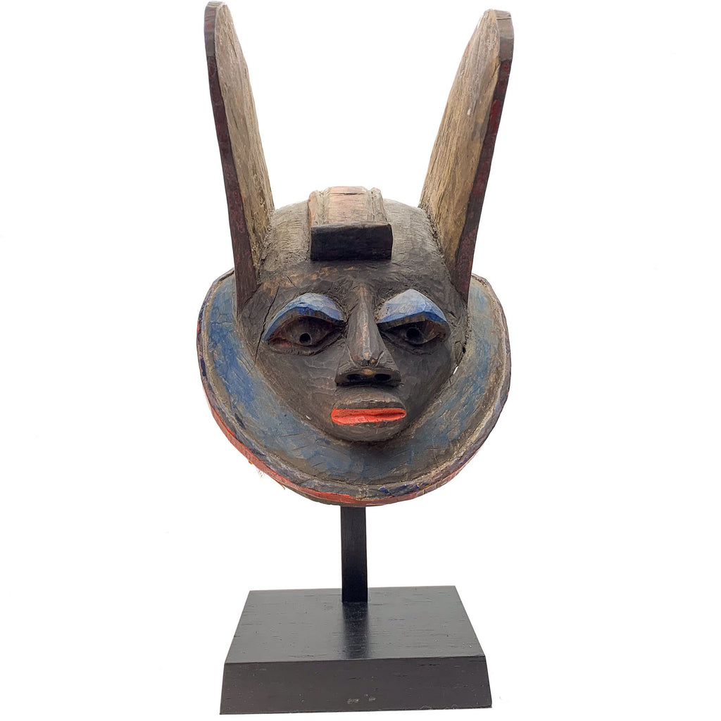 Yoruba Egungun Headdress with Kaolin Pigment, Nigeria #1144 PROVENANCE