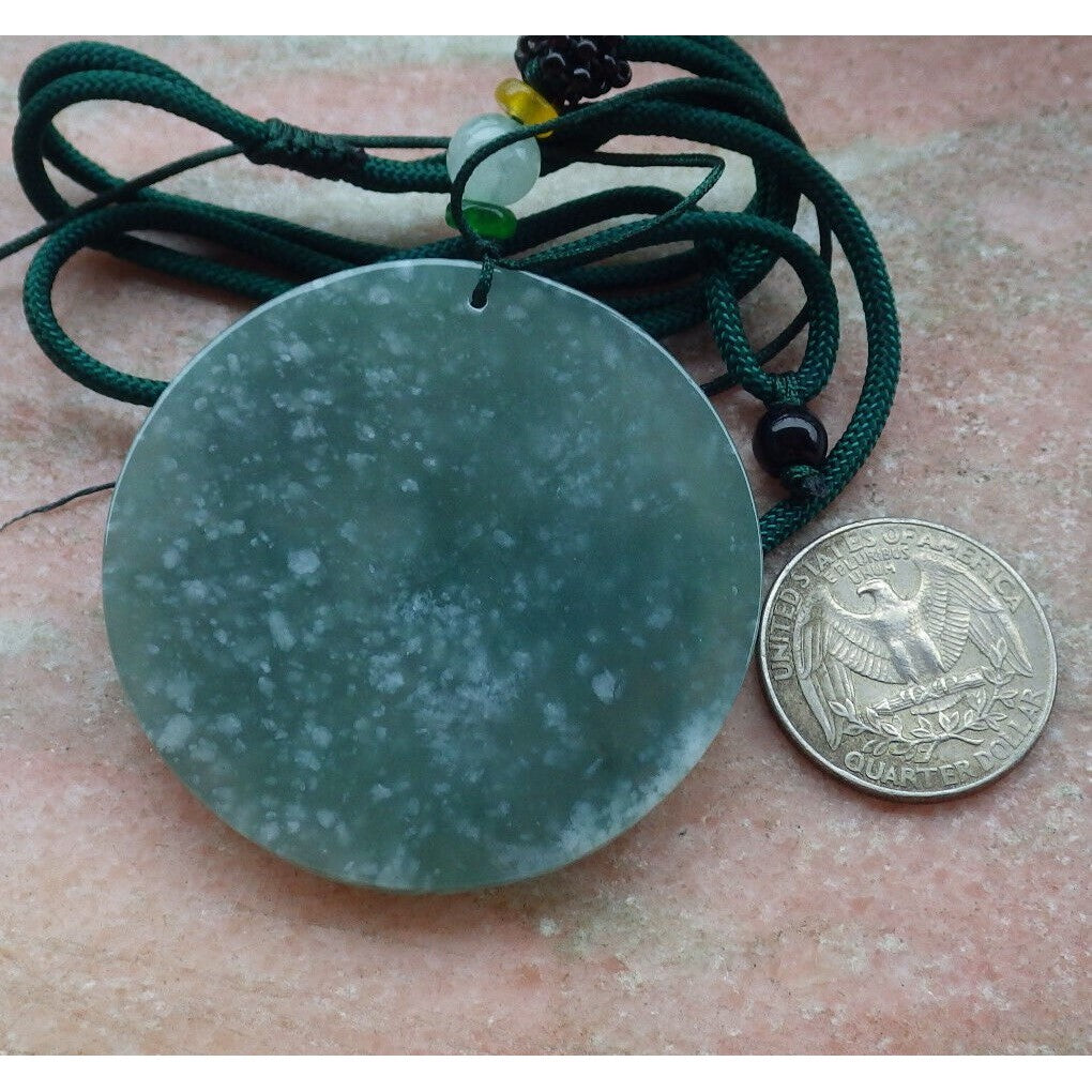 Certified Natural A Jade Jadeite Pendant Money God Caishen and Tree 财神 #27-1226