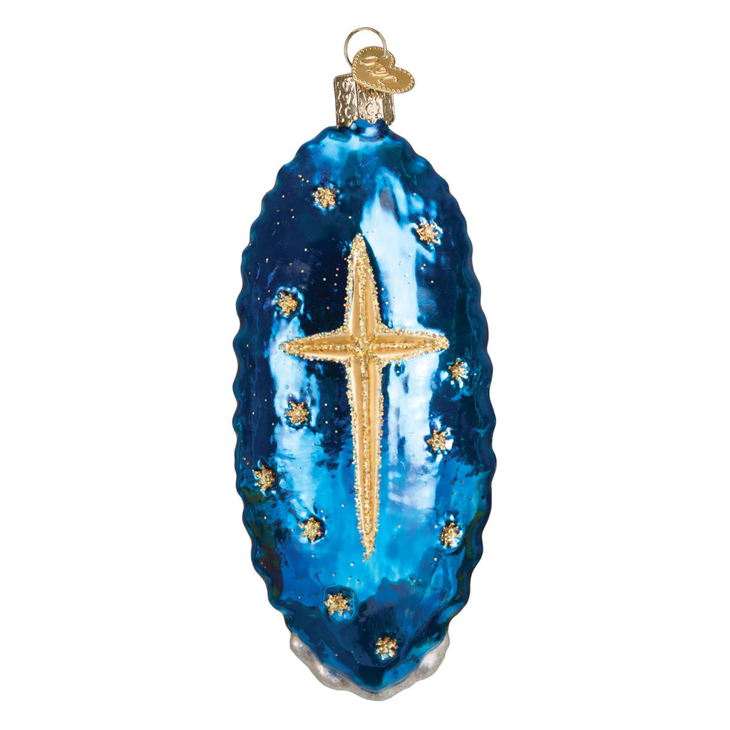 Serene Virgin of Guadalupe Glass Ornament