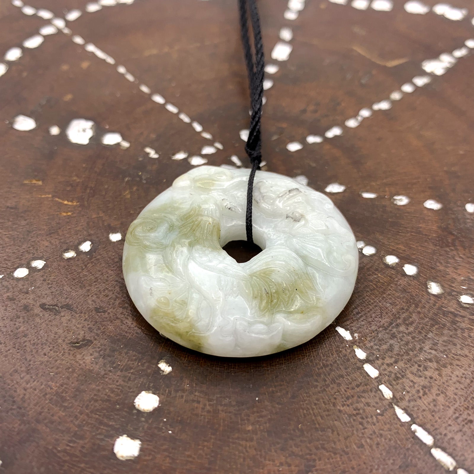 Certified Natural Type A Jade Jadeite Carved Rooster Cock Hen Ruyi
