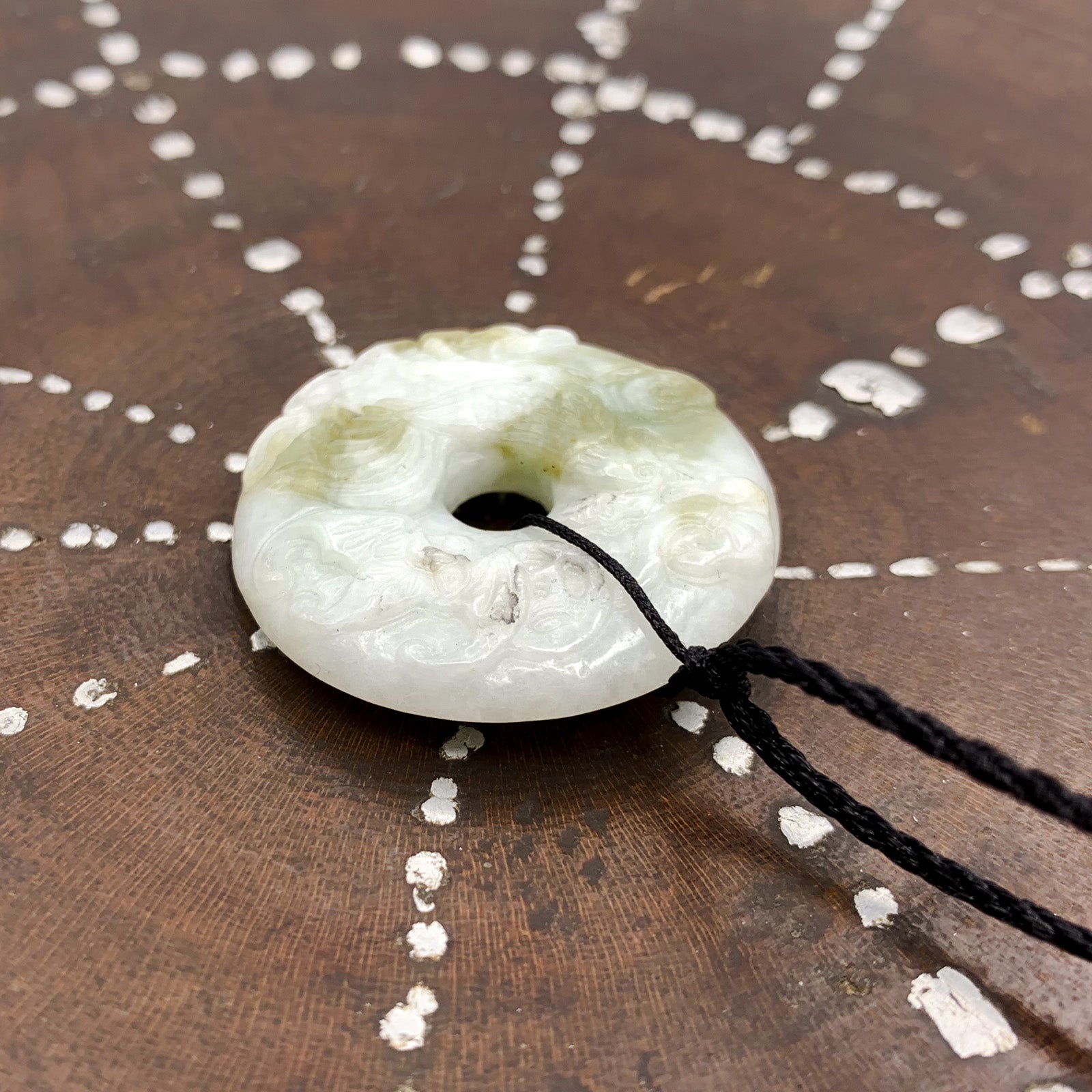 Certified Natural Type A Jade Jadeite Carved Rooster Cock Hen Ruyi