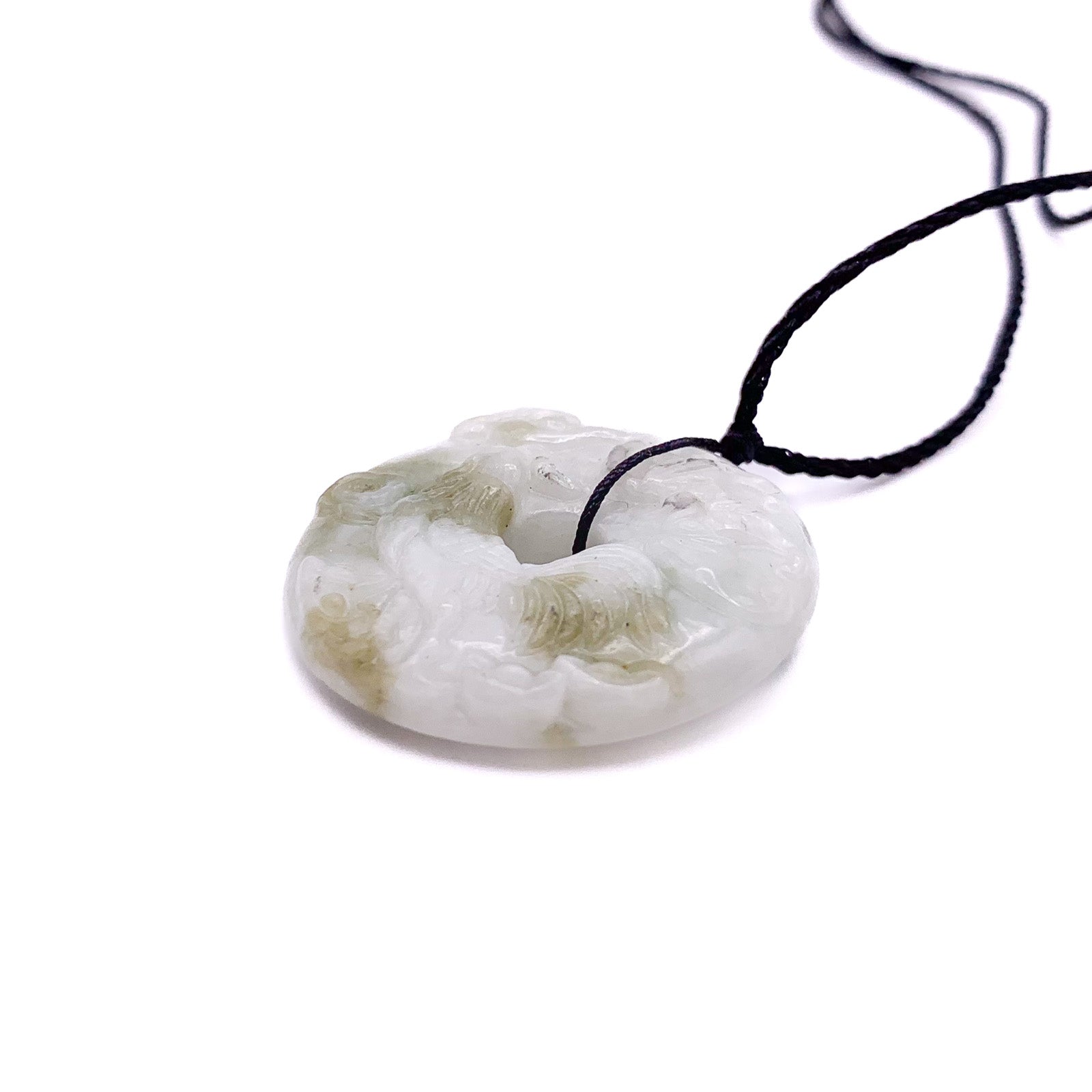 Certified Natural Type A Jade Jadeite Carved Rooster Cock Hen Ruyi