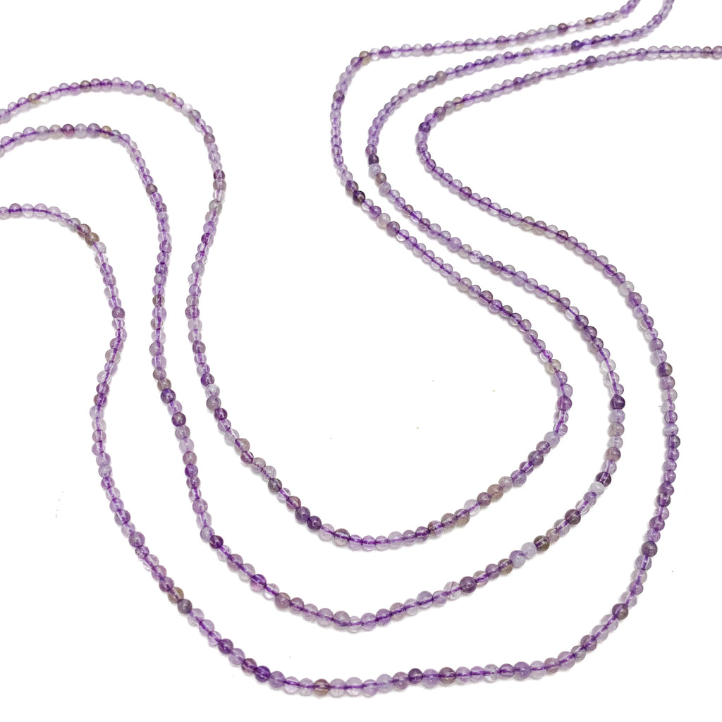 Amethyst 2mm Smooth Rounds Bead Strand