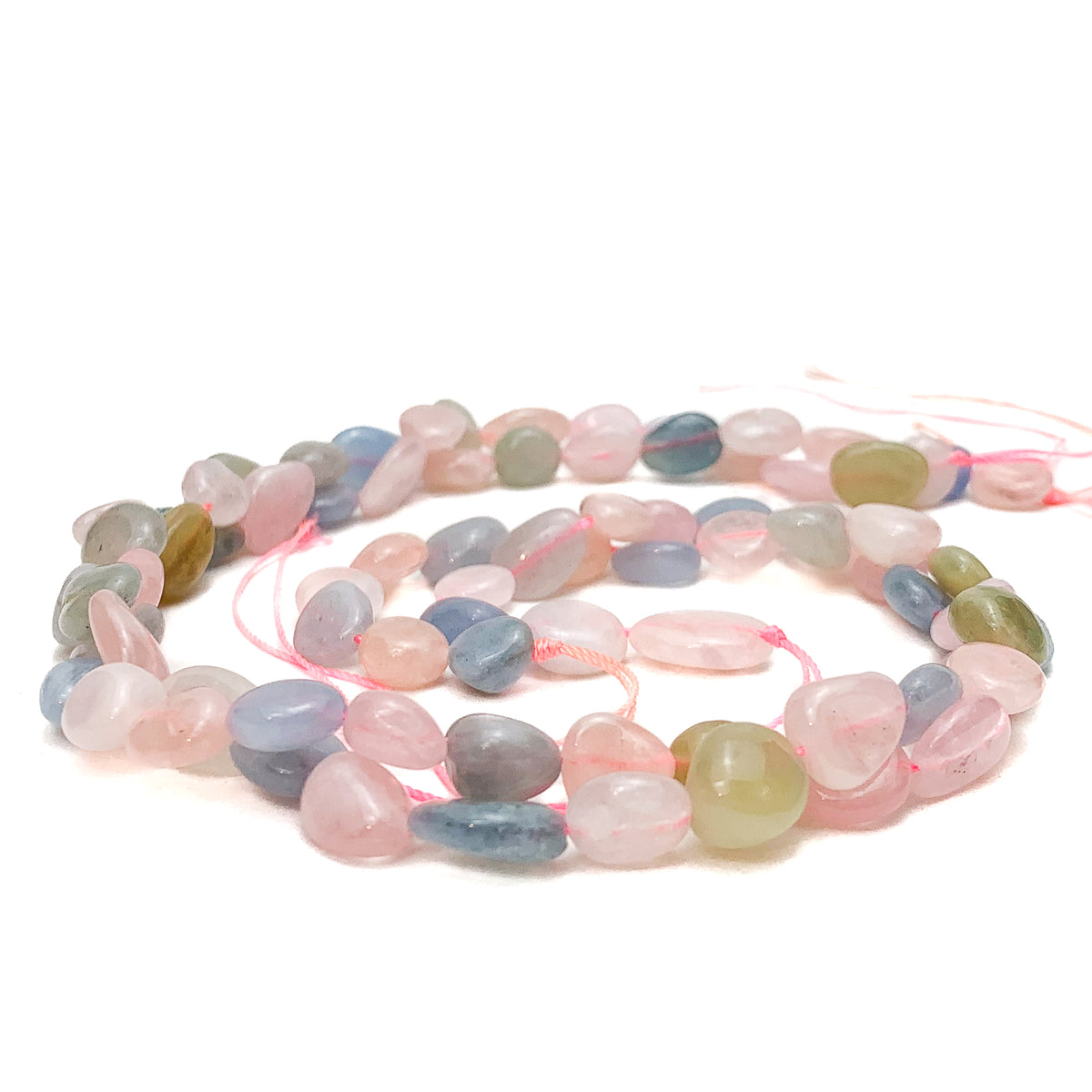 Aquamarine / Beryl Mix Small Smooth Pebbles Bead Strand – Beads of Paradise