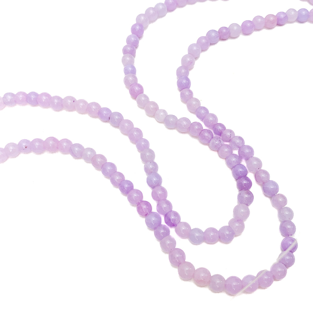 Cape Amethyst 4mm Smooth Rounds Bead Strand