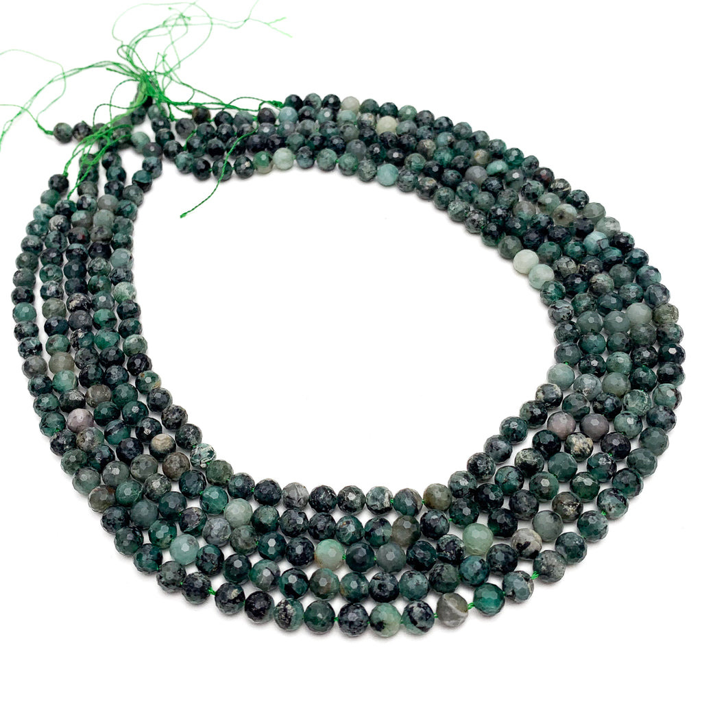 Emerald 6mm Faceted Rounds