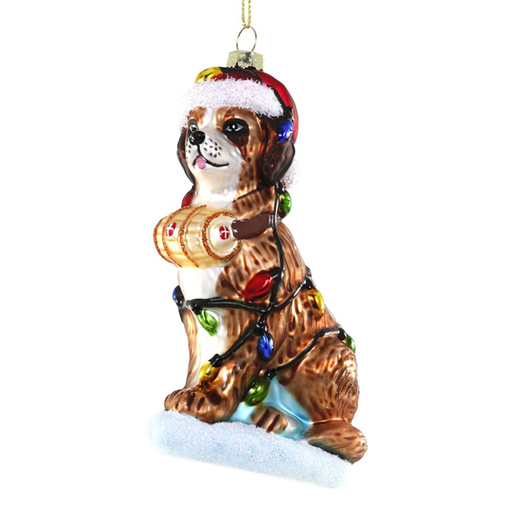 Festive Saint Bernard The Rescue Dog Ornament
