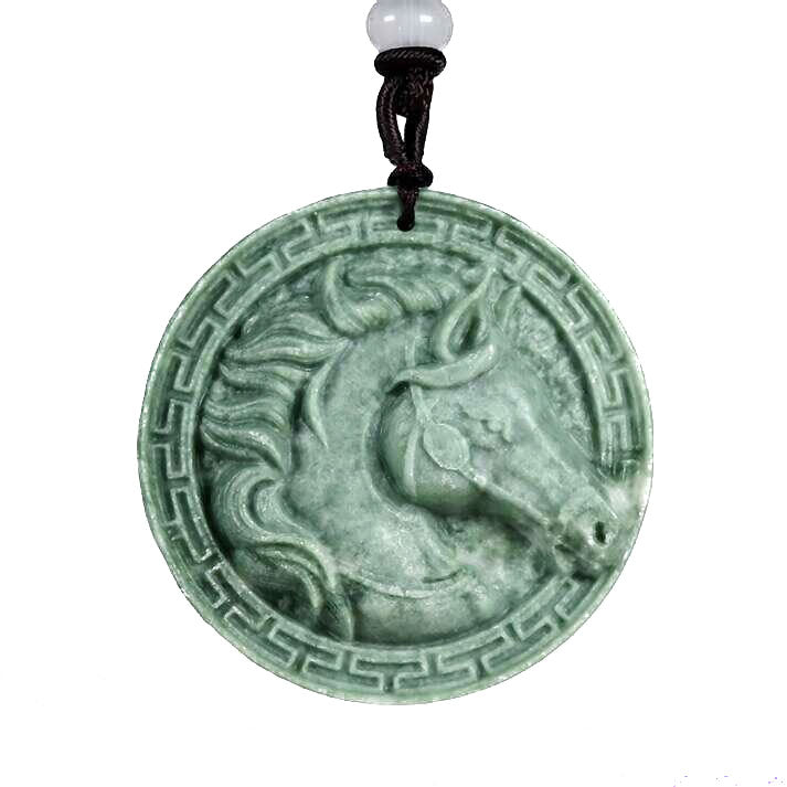 Jade Horse Pendant Necklace #123-1230