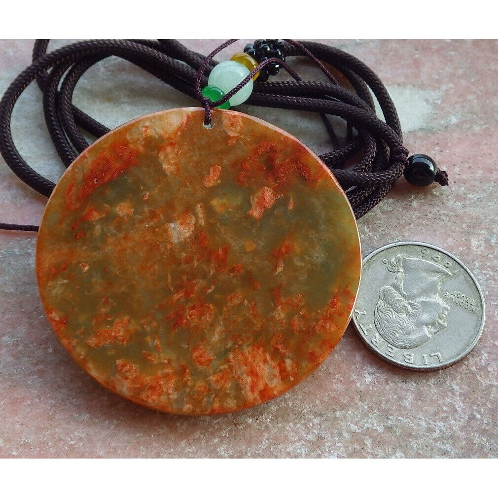 Certified Red Natural A Jade Pendant Perseverance Wild Horses #733