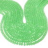 Light Green 8mm Faceted Rondelle Glass Bead Strand