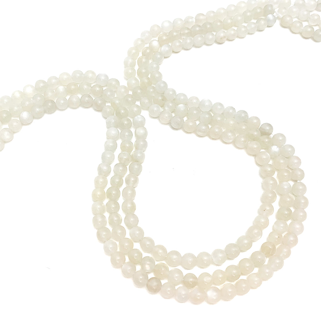 Moonstone 4mm Smooth Rounds Bead Strand
