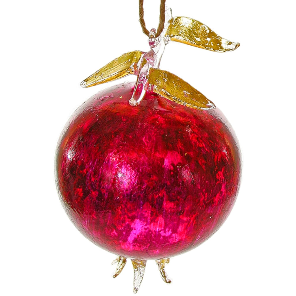 Shimmering Pomegranate Ornament- Red