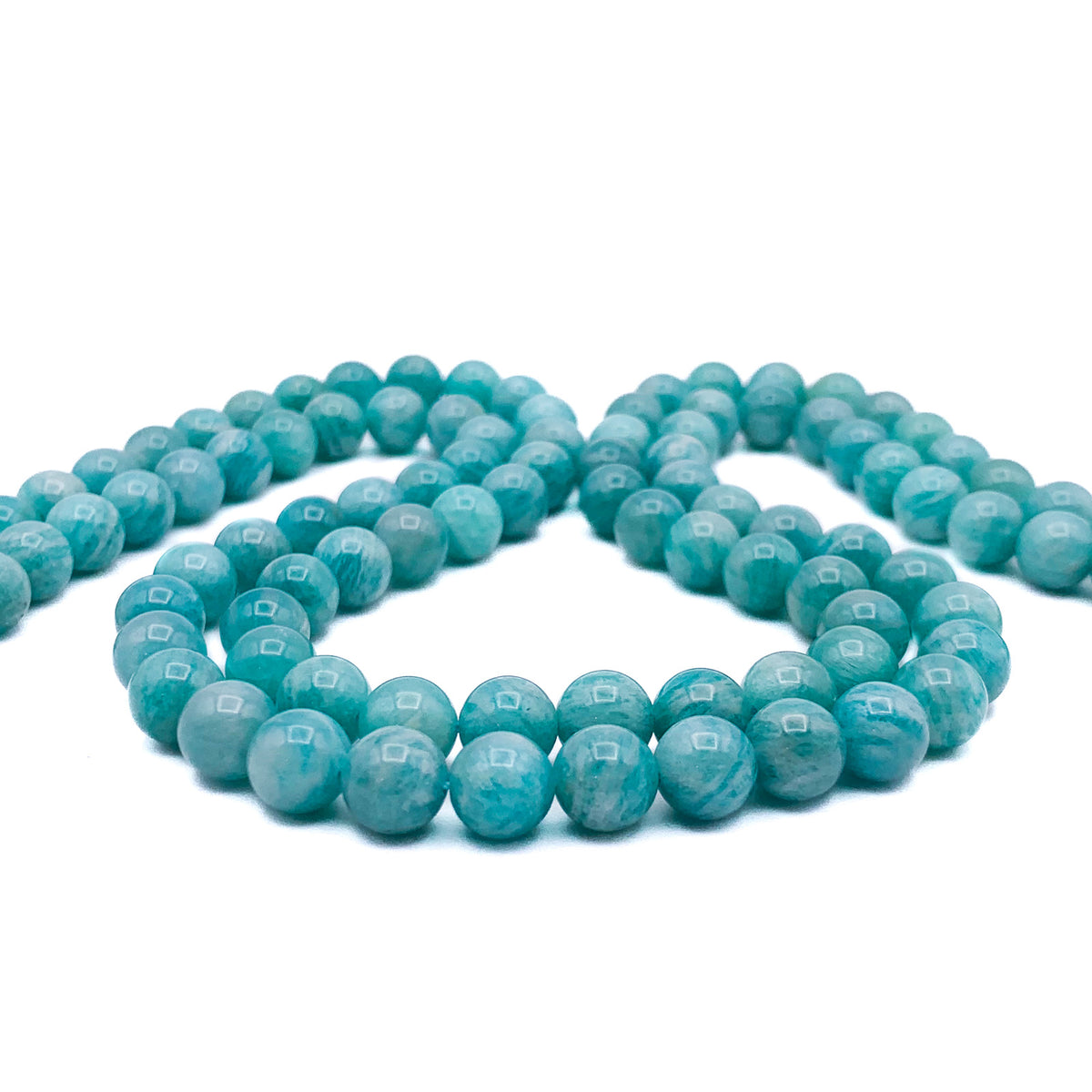 Siberian Amazonite 8mm Smooth Round Bead Strand – Beads of Paradise