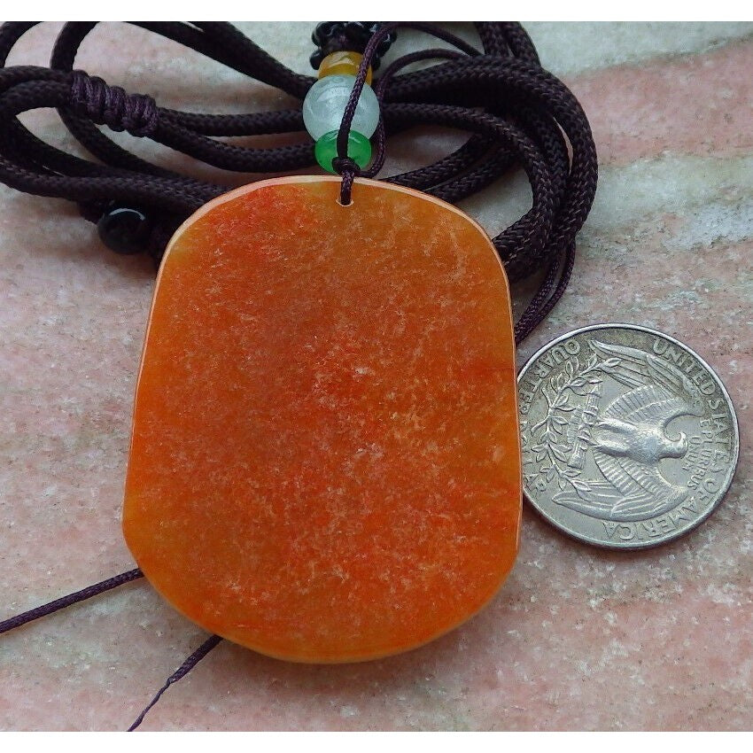 Certified Red 100% Natural A Jade Jadeite Pendant Snake Coin 招财蛇 #25-1226