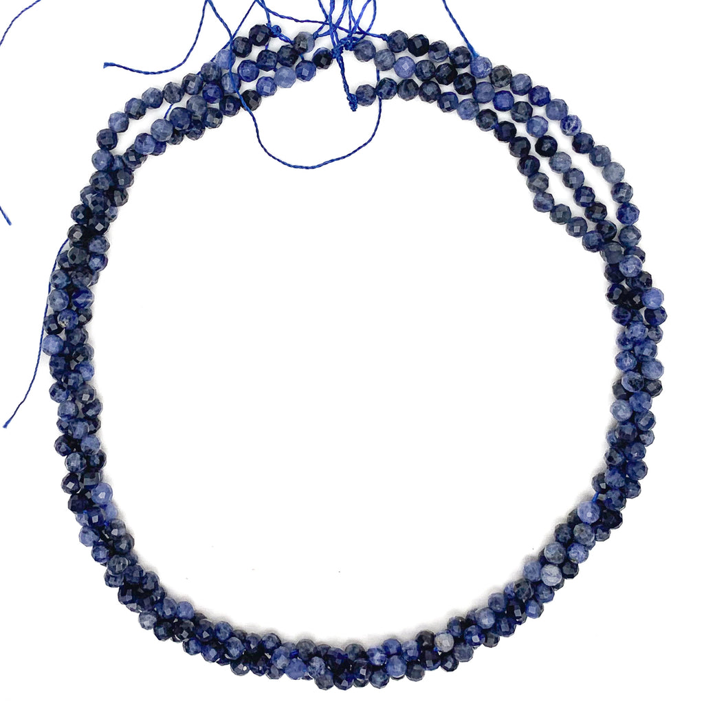 Sodalite 4.5mm Faceted Rounds Bead Strand