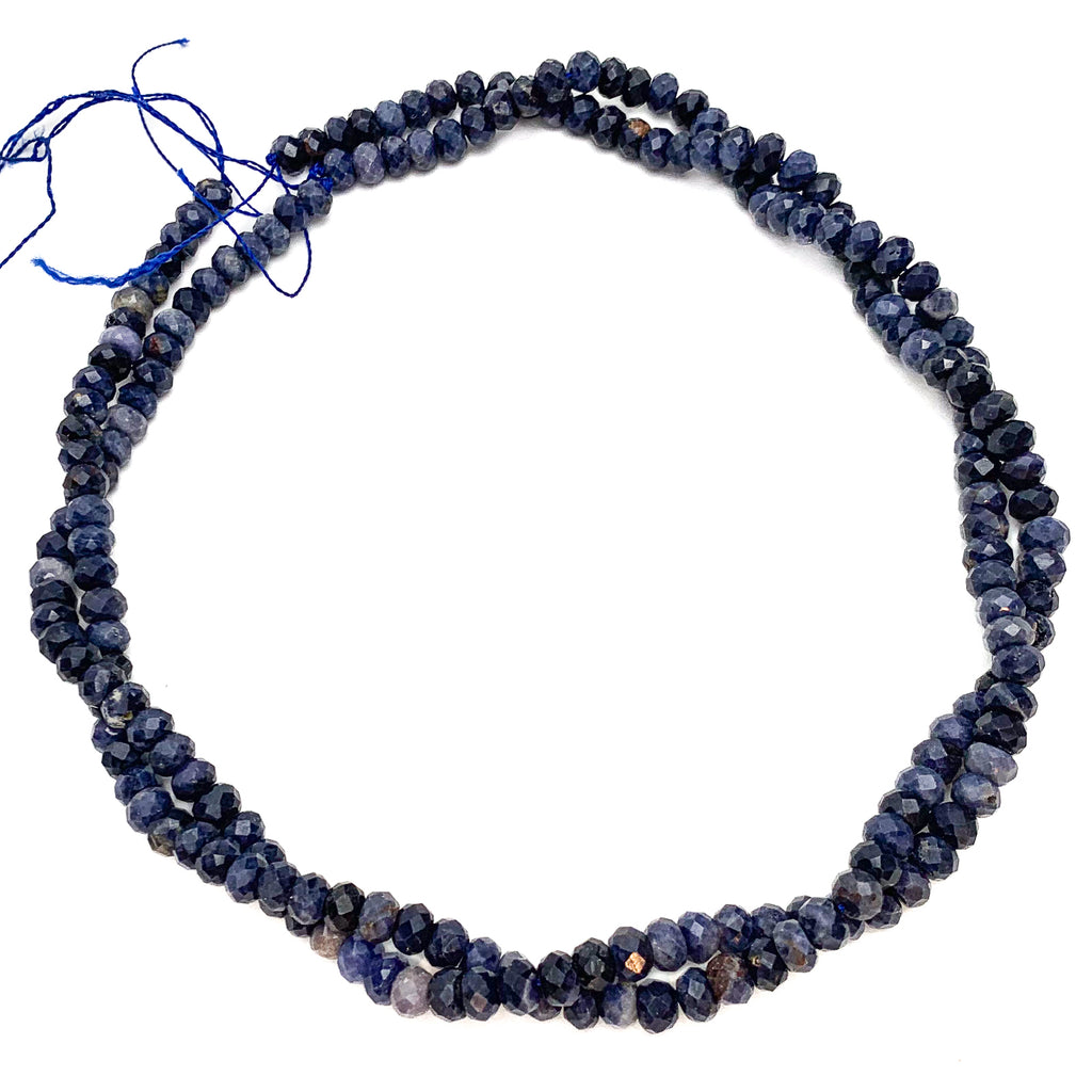 Sodalite 5.5mm Faceted Rondelles Bead Strand