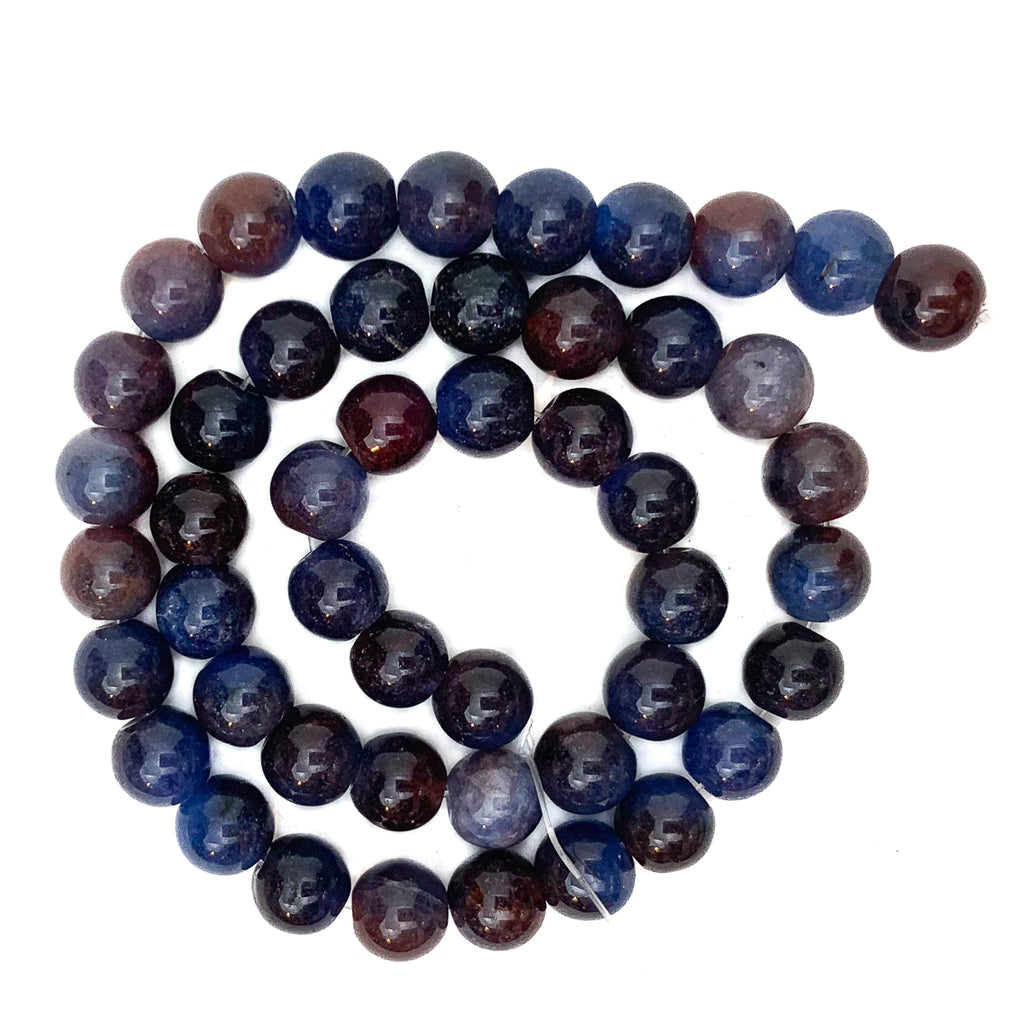 Sugilite Agate Matrix 8mm Smooth Rounds Bead Strand