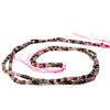 Watermelon Tourmaline 2.5mm Faceted Cubes Bead Strand