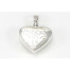 Sterling Silver Etched Heart Perfume Vial Pendant