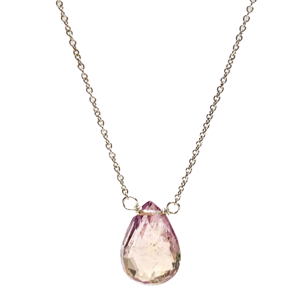 Ametrine Necklace on Sterling Silver Chain with Sterling Silver Trigger Clasp
