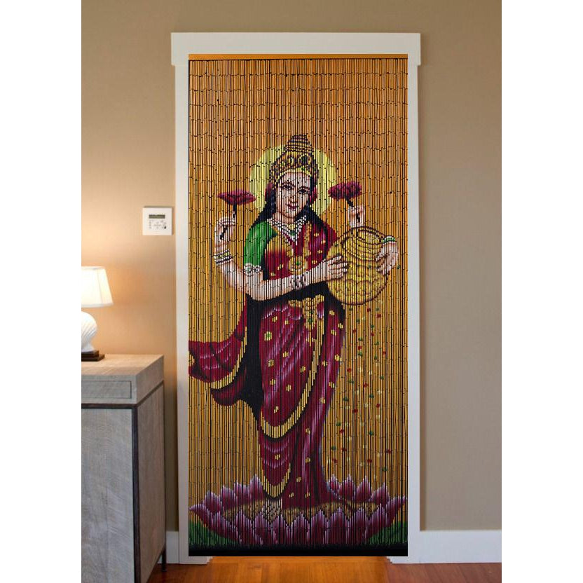 Beaded Curtain Hand Painted - Lakshmi Gold