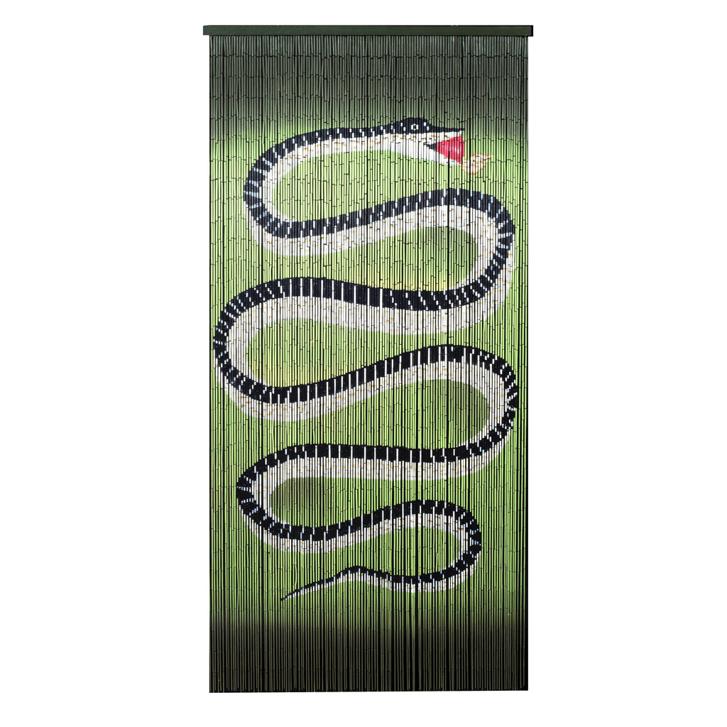 Bamboo Beaded Curtain Hand Painted-Snake