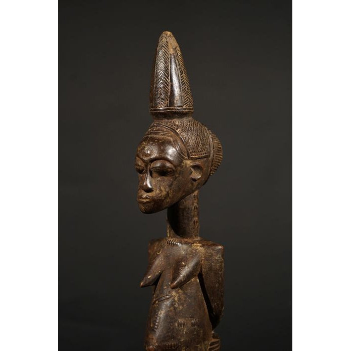 Baule Female Blolo Bla (Spirit Wife Figure) Sculpture, Côte d'Ivoire #775