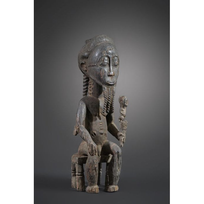 Baule Waka Sona Male Figure 23.6" Height, Côte d'Ivoire #895