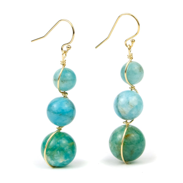 Amazonite Earrings with Gold Filled French Ear Wires