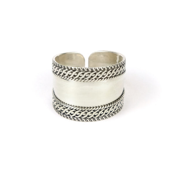 Adjustable Cuff Sterling Silver Ring