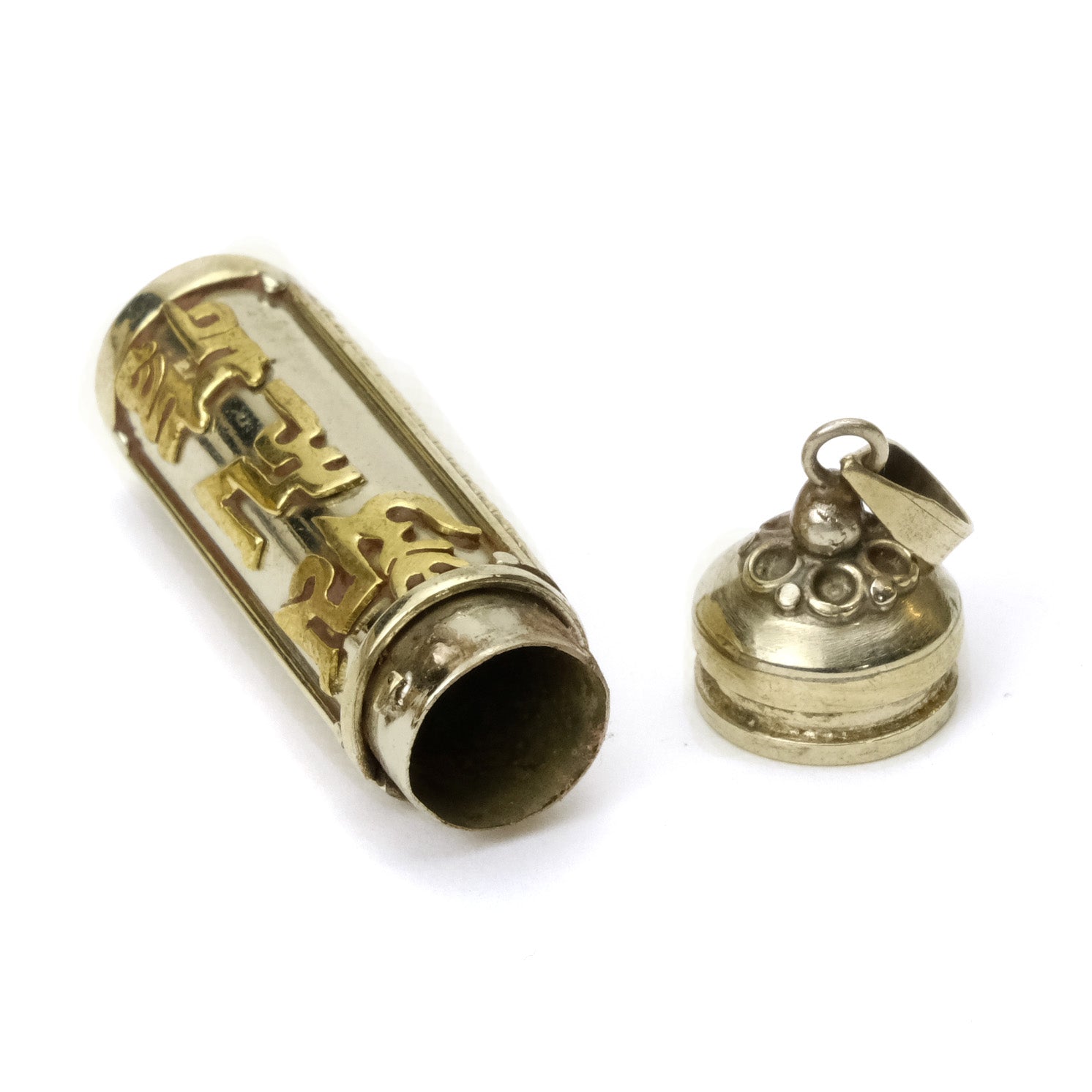 Gau Locket Cylinder Ohm Mani Padme Ohm Mantra Small Size # 66 – Beads of  Paradise