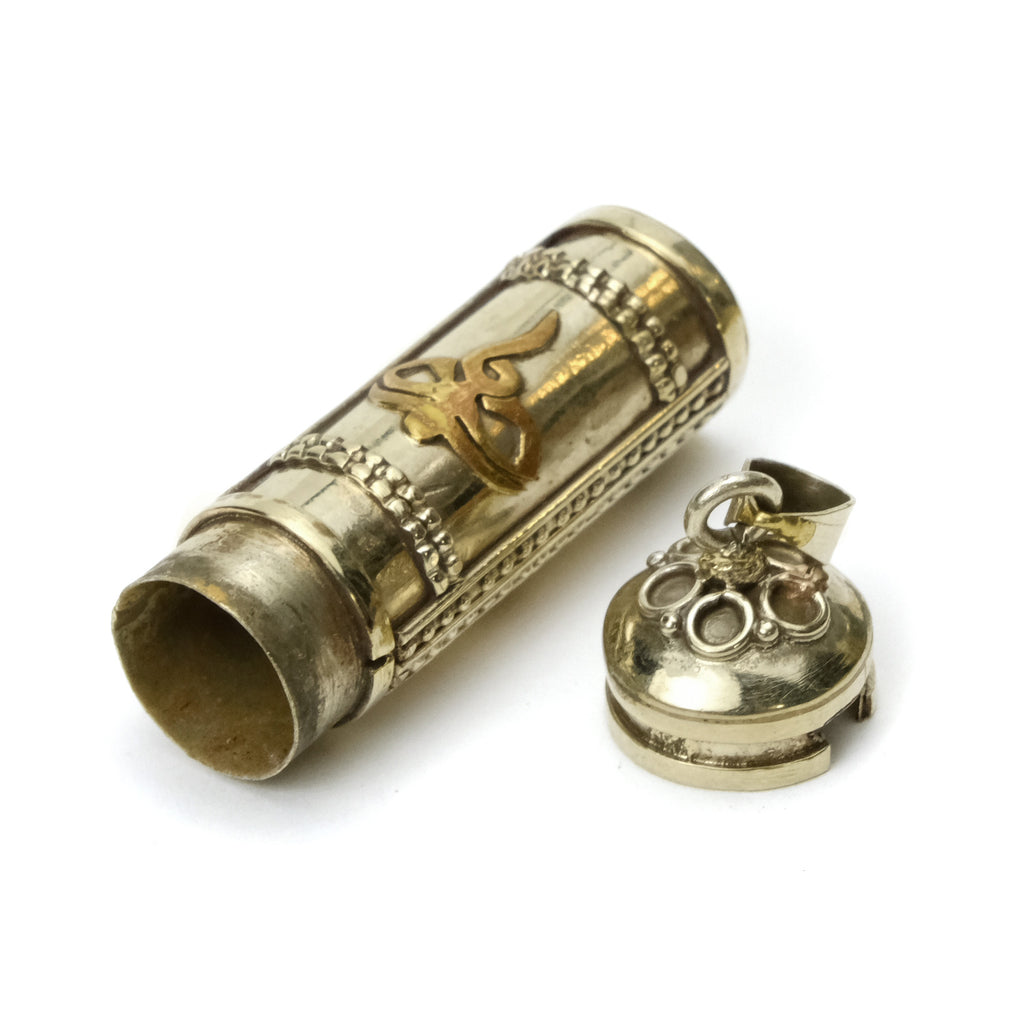 Gau Locket Cylinder Eyes of Lord Buddha Symbol Small Size # 67