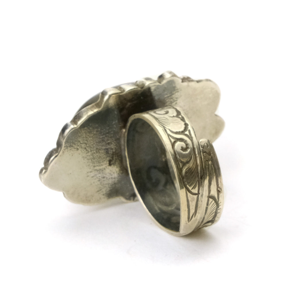 Labradorite Sterling Silver Adjustable Ring