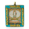 Tibetan Deity Bodhisattva Avalokiteshvara Guanyin Pendant Blue Howlite Border with Ohm Mani Padme Ohm Verse # 43 - 6