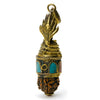 Rudraksha Prayer Bead with Lord Buddha Beneath the Naga Sacred Serpent Pendant # 44 / 3