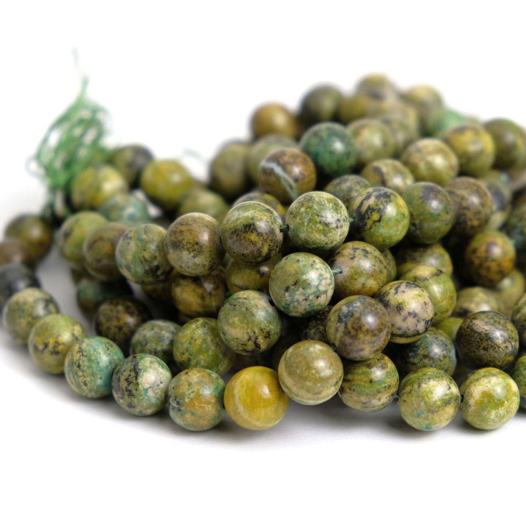 Turquoise Tibetan Green 12mm Smooth Rounds