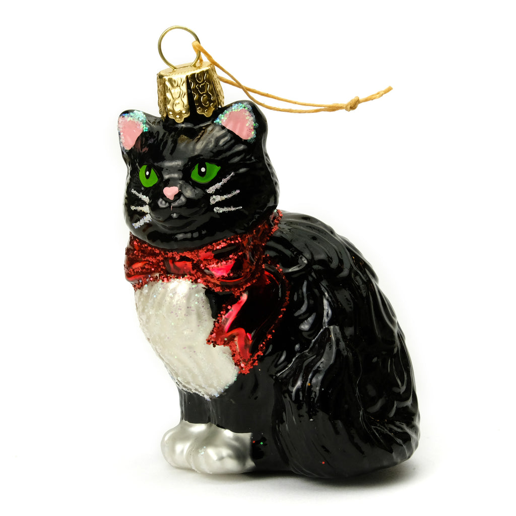 Tuxedo Black and White Cat Ornament