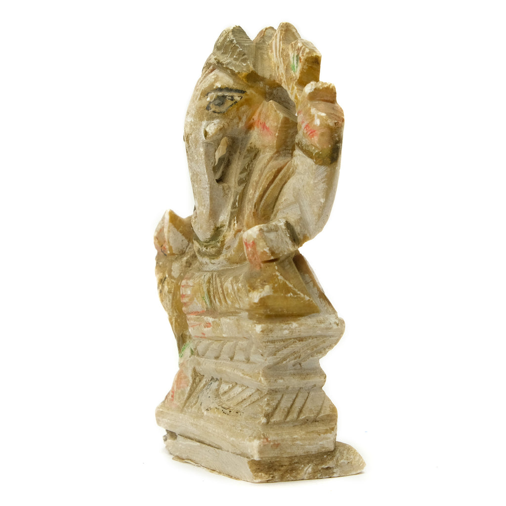 Lord Ganesha Marble Shrine Figure, India #50