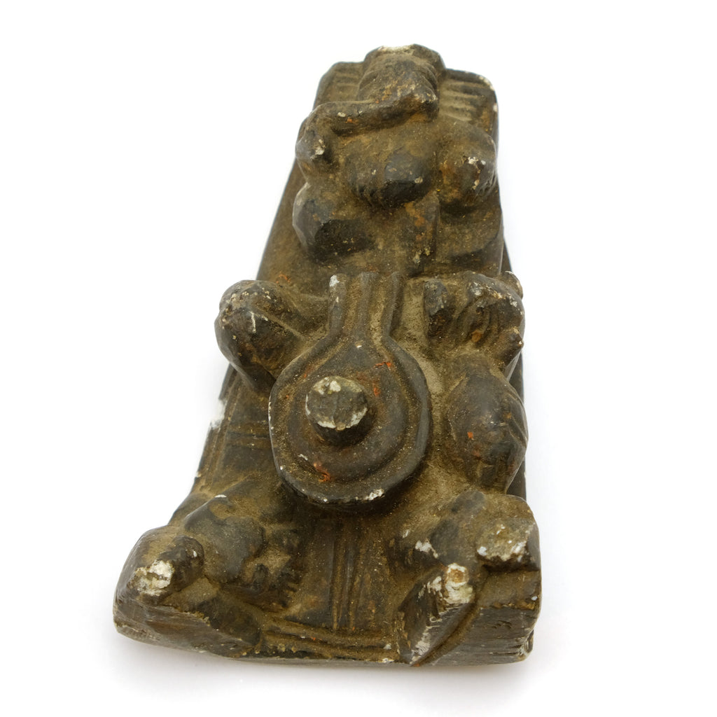 Ganesha / Shiva Lingam Family Group Rare Detailed Early 20th Century Marble Altar from India #56